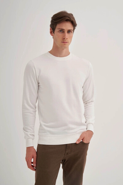 Cazador Crew Neck Ecru Men's Sweatshirt 56100