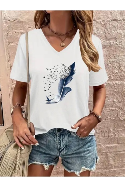 Deocept ΓΥΝΑΙΚΕΙΟ ΜΠΛΟΥΖΑ ΜΕ ΣΤΑΜΠΟ ΜΠΛΕ ΦΟΥΡΝΙΚΟ ΜΕ ΛΟΚΟΥΝ V