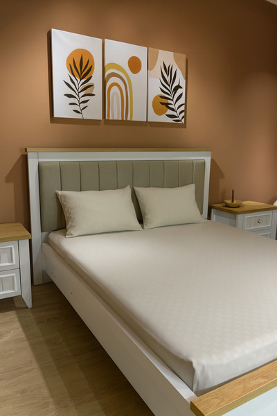 O&Co. Double Ranforce Fabric 160X200 Fitted Sheet + 2 Pillowcases