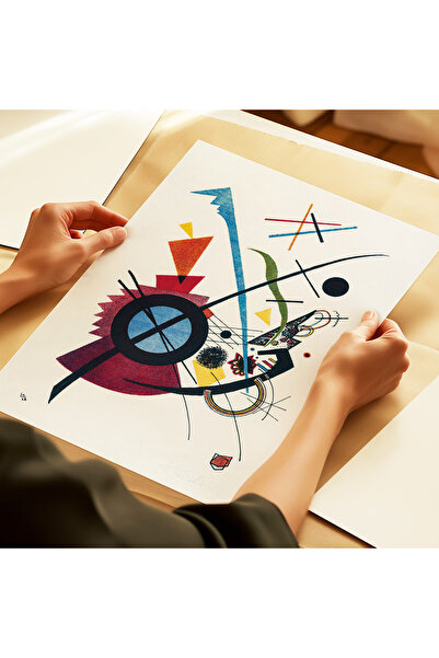 ARTHOUSECOLLECTIVE Poster Kandinsky - Artă modernă geometrică - Poster fără cadru în dimensiunile picturii