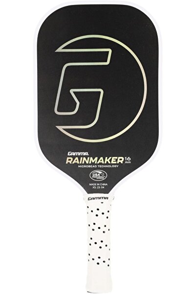 Gamma Rainmaker Pickleball Paddle Lightweight, Large Sweet Spot, Microbead Carbon Fiber Face | Black