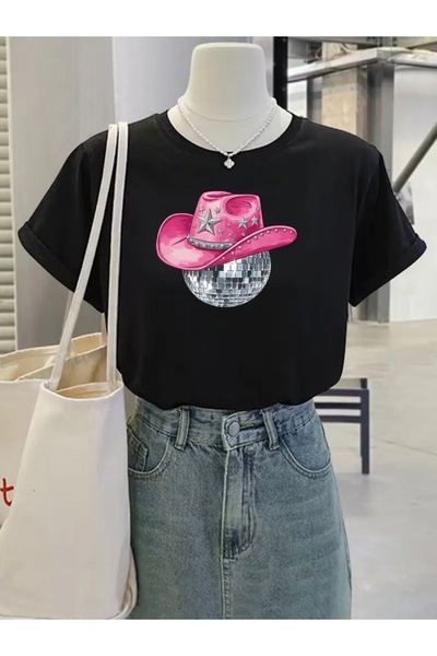 mercoledi TRIOU SUPRA-MĂRIME CU GÂRĂ DE BICICLETA CU PĂLĂRIE DE COWBOY ȘI DISCO BALL