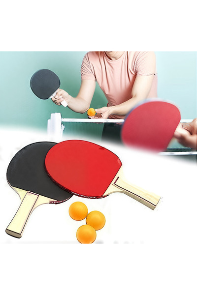 Marla Set of 2 Table Tennis Rackets - Lightweight and Durable with Ball Gift