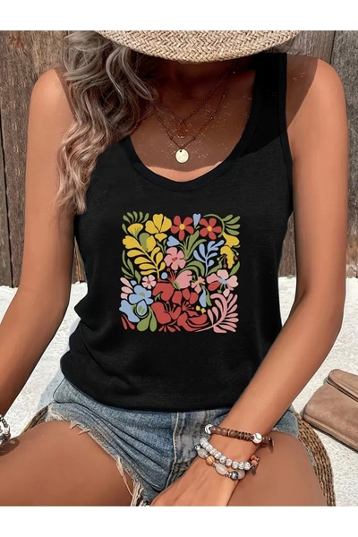 Deocept Flower Art Printed Women's T-Shirt