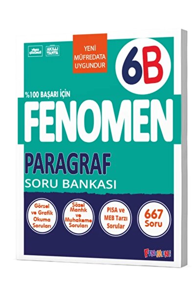 Fenomen Yayıncılık 2025-2026 6. Sınıf Paragraf Soru Bankası Yeni Nesil Sorula...