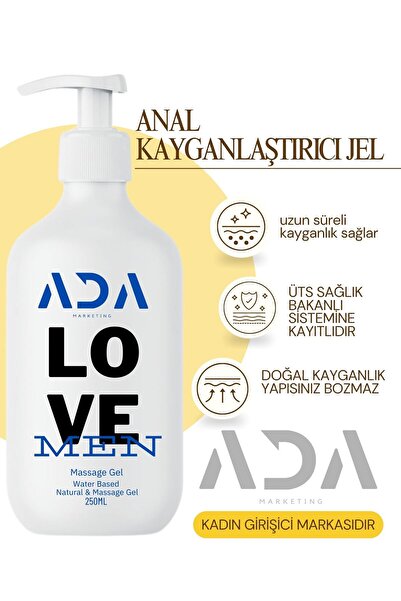 Ada Marketing Erkeklere Özel Anal Kayganlaştırıcı Jel + Extra Güçlü Anal Relaxer Krem + Temizlik Pompası 3’lü Set