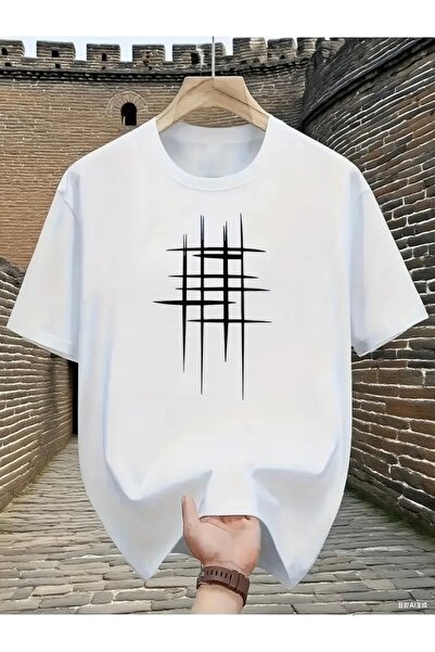 Deocept تي شيرت برقبة دائرية كبيرة الحجم مطبوع عليه رسومات