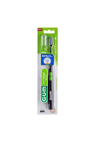GUM Electric Toothbrush, GUM, ActiVital Soft, Efficient Cleaning with 12,000 Vibrations, Black