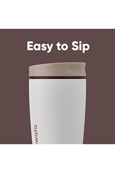 owala SmoothSip Slider Insulated Stainless Steel Coffee Tumbler, Reusable Iced Coffee Cup, Hot Coffe