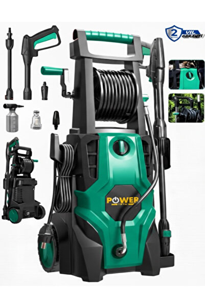 POWER BLACK ULTRA GÜÇLÜ 180 BAR İNDİKSİYON MOTORLU ELEKTİRİKLİ ARAÇ YIKAMA