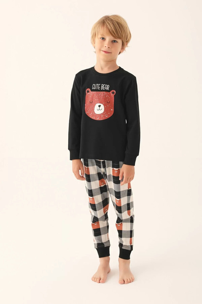 ROLY POLY مجموعة الأب والابن المزدوجة - أسود