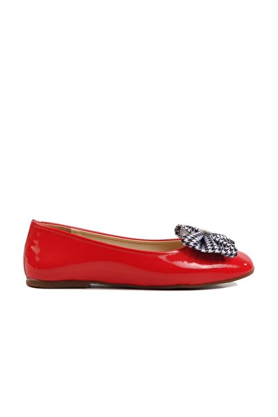 WALKWAY Red Patent Leather Girl's Ballerina Shoes 180 F
