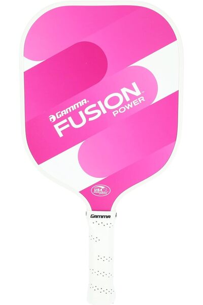 Gamma Fusion Power Pickleball Paddle, 8.25-Inch Wide Fiberglass Surface| for All Skill Level| Pink