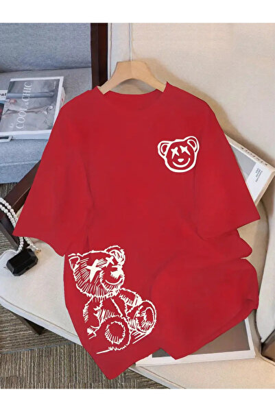 Deocept Bear Suit Printed Oversize T-Shirt