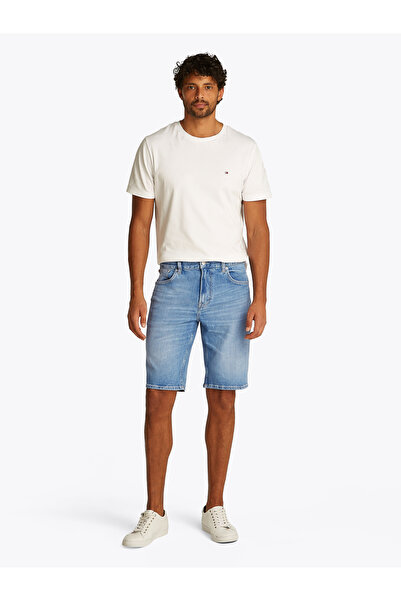 Tommy Hilfiger Men Bay Indigo 5 Pocket Brooklyn Whiskered Slim Denim Short
