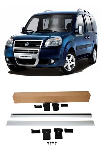 CHROMELINE Fiat Doblo Ara Atkı port bagaj Tavan Barı 2001-2011 Gri renk Alemi...