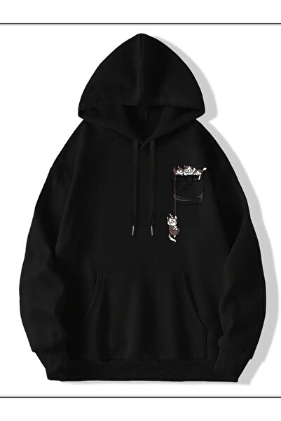 Deocept سويت شيرت بقلنسوة كبير الحجم مطبوع عليه CEP للجنسين للنساء/الرجال