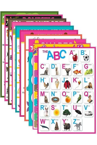 Today Idea Educational Paper Stickers for Kids by Today Idea Without Frame with Tape for Early Learning (12 x 1