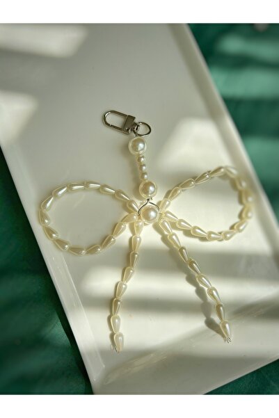 Handmade El yapımı incili kurdele çanta charm-çanta süsü-anahtarlık