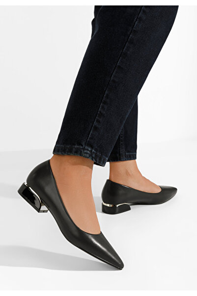 B T Shoes Γόβες με χαμηλό τακούνι Bertesa V2 μαύρα