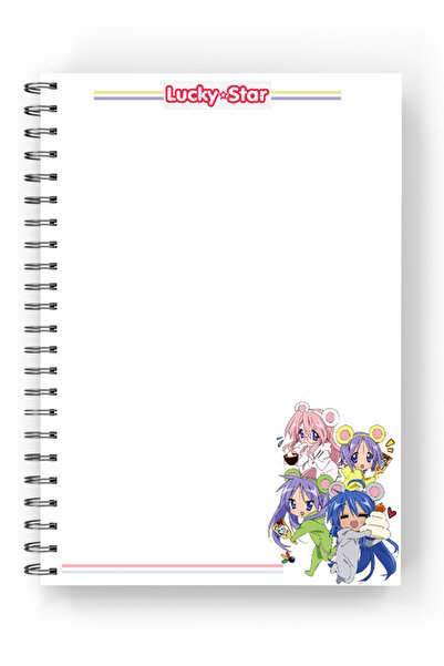nihonwosekai 2 Pcs Lucky Star A5 Size Anime Spiral Notebook 50 Sheets