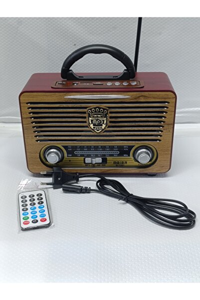 AXWER Meier M-115bt Nostaljik Radyo Bluetooth Hoparlör Fm Sd Kart Usb Girişi Ses Bombası