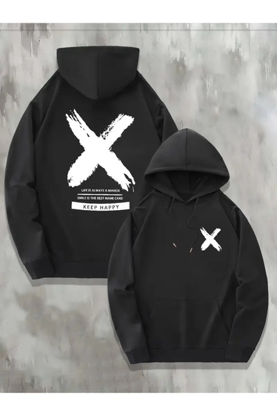 mercoledi KEEP HAPPY SWEATSHIRT IMPRIMAT DE DIMENSIUNE MARE