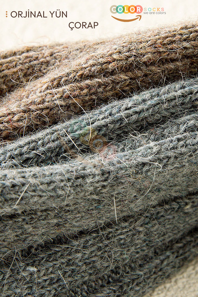 Color Socks 5 Çift Erkek Orjinal Yün Soft Touch Lambswool Çorap