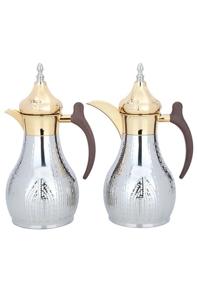 rexa Thermos set, 1.2/1.2 liters, two pieces, wooden handle, steel inner case...