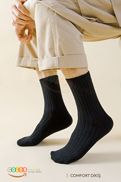 Color Socks 5 Çift Erkek Orjinal Yün Soft Touch Lambswool Çorap