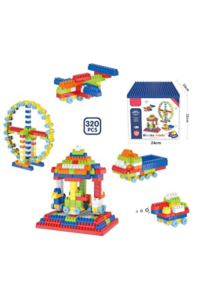 SOLTOY Set 320 de piese de construit Blocks World SOLTOY® pentru copii, multicolore, cutie de depozitare