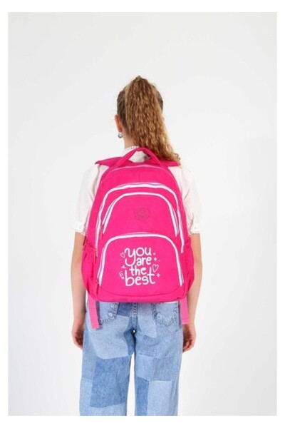 KAUKKO Crazy Backpack Pink K1679