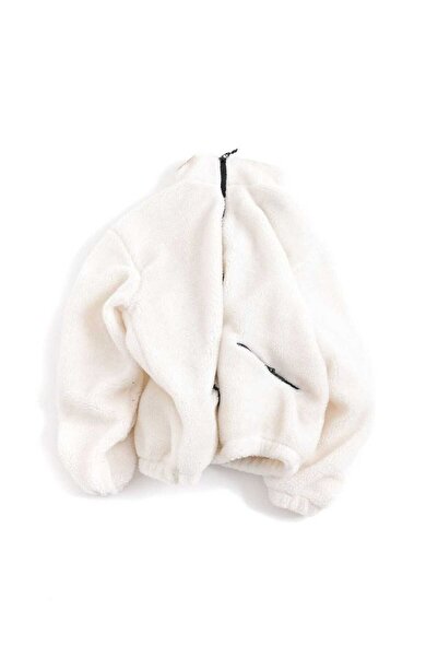 Fifty Color Jachetă de iarnă moale și caldă pentru femei, supradimensionată, din pluș, din lână fleece, cu fermoar, cu gât înalt de pluș