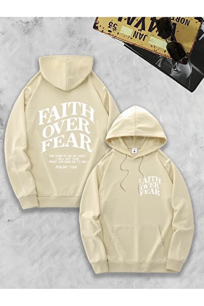 mercoledi FAITH OVER FEAR SWEATSHIRT OVERSIZE IMPRIMAT