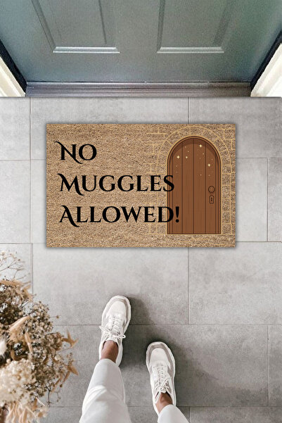 Dormot Dekoratif Dijital Paspas Harry Potter No Muggless Allowed Kapı Önü Pas...