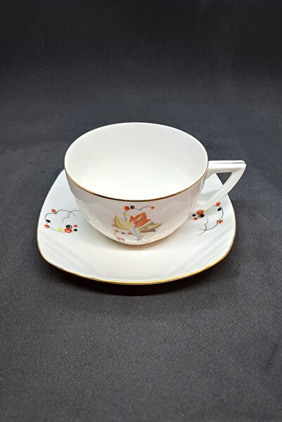 ABBETC Mz Porcelain Czechoslovak Antique Porcelain Tea Cup 2 Pieces 170 ml
