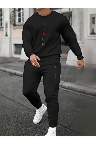 mercoledi SET DE PANTALONI DE ANTRENAMENT UNISEX OVERSIZE CU Gâtul rotund, im...