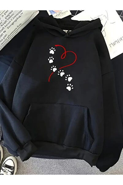 Deocept ΦΟΥΤΕΡΦΟΥΤΕΡ ΜΕ ΚΑΡΔΙΑ ΚΑΙ ΠΟΥΛΙΑ ΜΕ ΣΤΑΜΠΑ OVERSIZE UNISEX