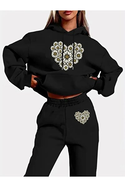 Deocept طقم بدلة رياضية بقلنسوة للجنسين للنساء/الرجال من PAPATYA على شكل قلب