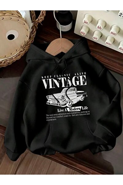 Deocept سويت شيرت مطبوع عتيق للجنسين