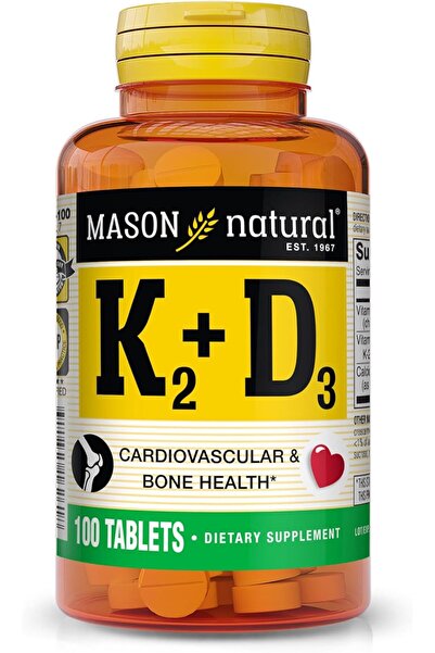 Mason Natural أقراص فيتامين K2 و D3 (100 ميكروغرام، 100 قطعة)