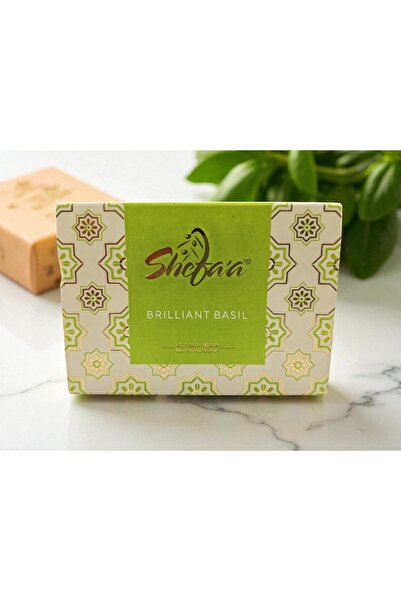 SHEFAA NATURAL SOAP Handcrafted Natural Soap Bar with Olive & Bay Oil, Basil Scented – 100% Pure Ingredients, Moisturi