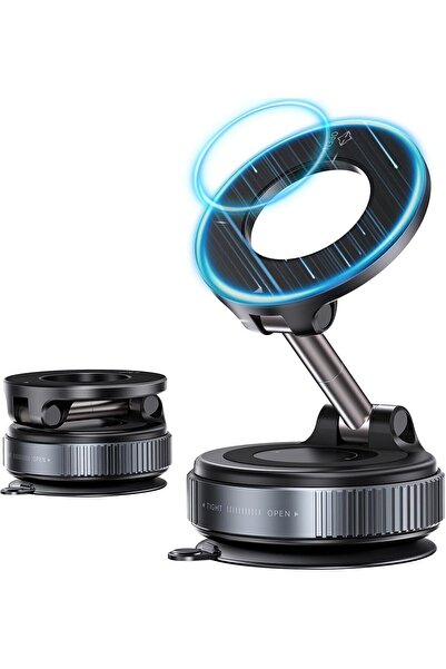 m.tk moveteck 360 Dönebilen Ayarlanabilir Araç Içi Tutucu Kullanılabilen Vakumlu K007 Magsafe Telefon Tutucu