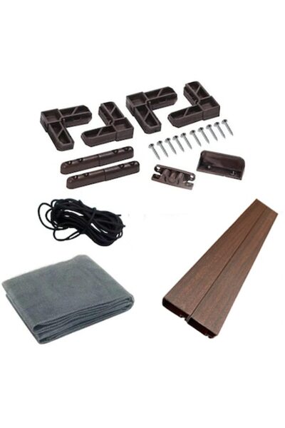 SOLIDON Kit complet plasă de țânțari, 46 cm x 90 cm, culoare mahon, fereastră...