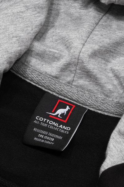 Cottonland Men's Cormac Regular Fit Three Thread Unbrushed Hooded Sweat Vest Black