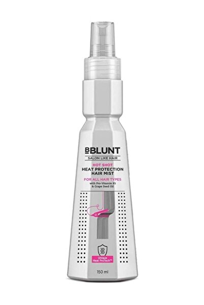 BBLUNT Hot Shot Heat Protection Hair Spray 150ml Paraben & SLS Free With Grapeseed Oil & Provitamin