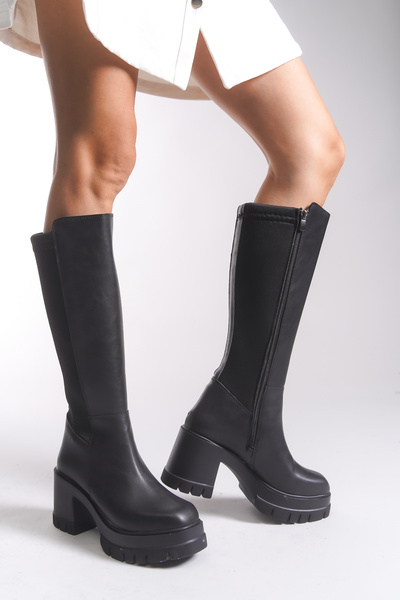 Riccon Dámské kozačky 0012680 Černé