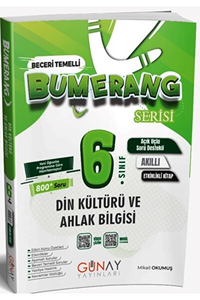 Günay Yayınları 6. Sınıf Din Kültürü ve Ahlak Bilgisi Bumerang Akıllı Defter 2026