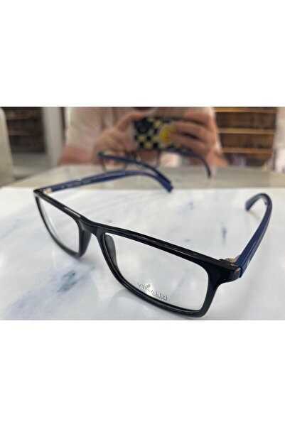 Vinaldi Vi 2041 C.0107 52Ekt Unisex Blue Light Protection Screen Glasses (Black/Navy Blue Handle)