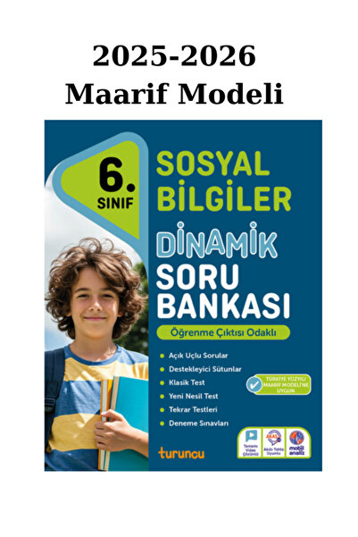 Tudem Tudem 6. Sınıf Sosyal Bilgileri Dinamik Soru Bankası 2025/26 Maarif Modeli